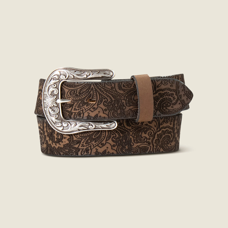 Ariat Women's Paisley Tooled Belt Brown - 10061011