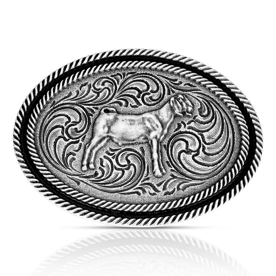 Belt Buckle Show Goat Antiqued
