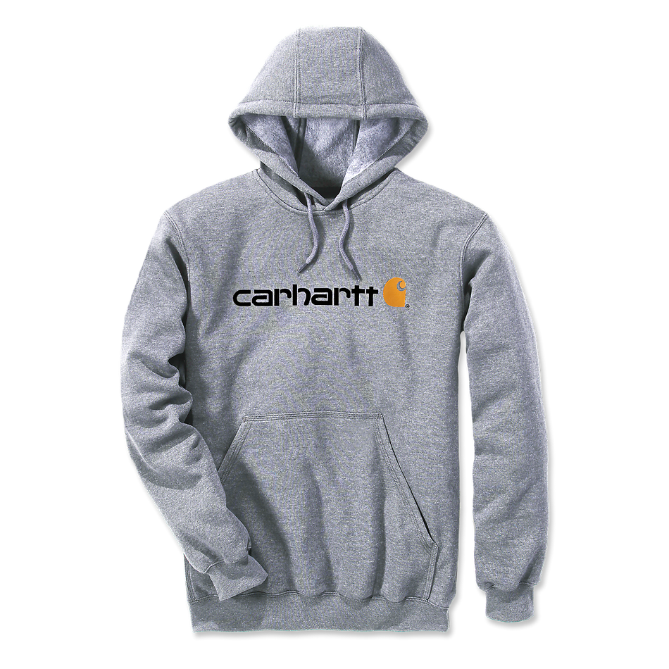 Carhartt Signature Logo Hooded Sweater - 100074 Heather Grey