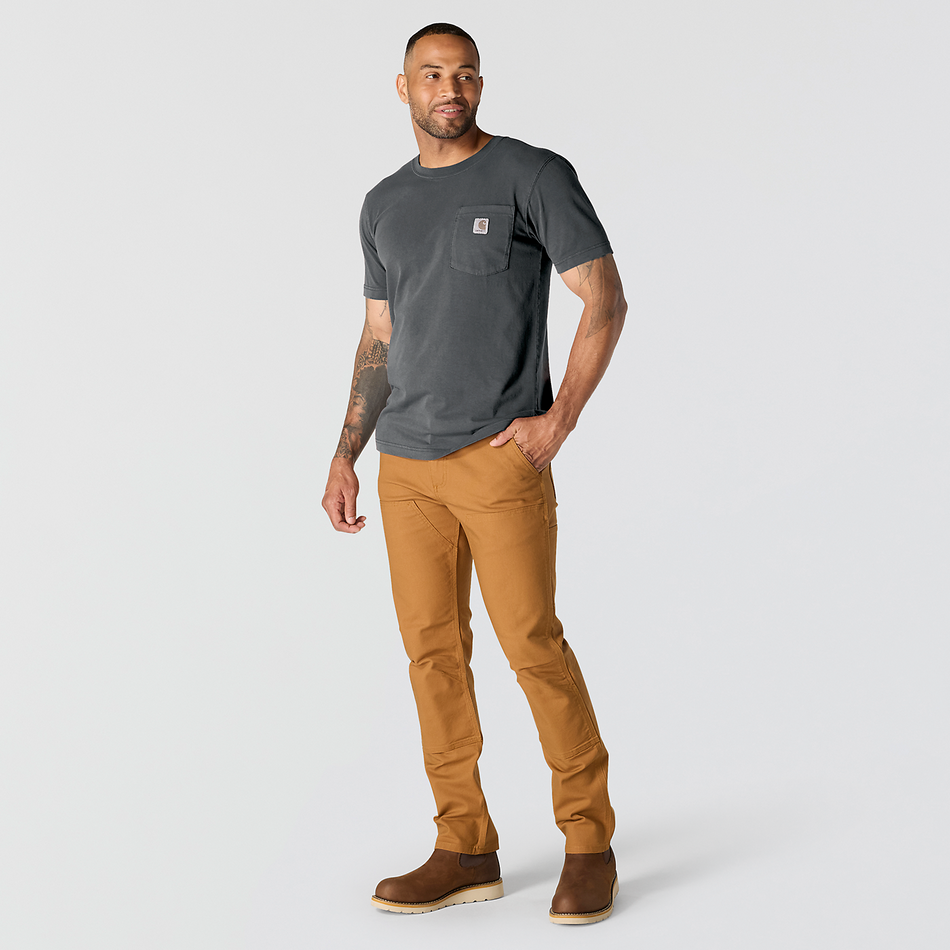 Relaxed Fit Lightweight Garment Dyed Pocket T-Shirt - 106252 029