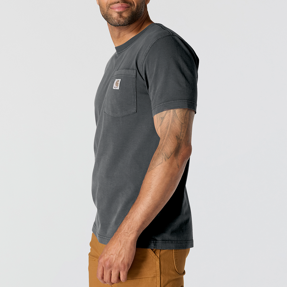 Relaxed Fit Lightweight Garment Dyed Pocket T-Shirt - 106252 029