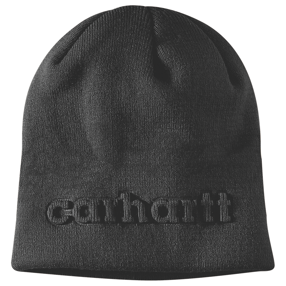Knit Embossed Beanie - 107002 Black