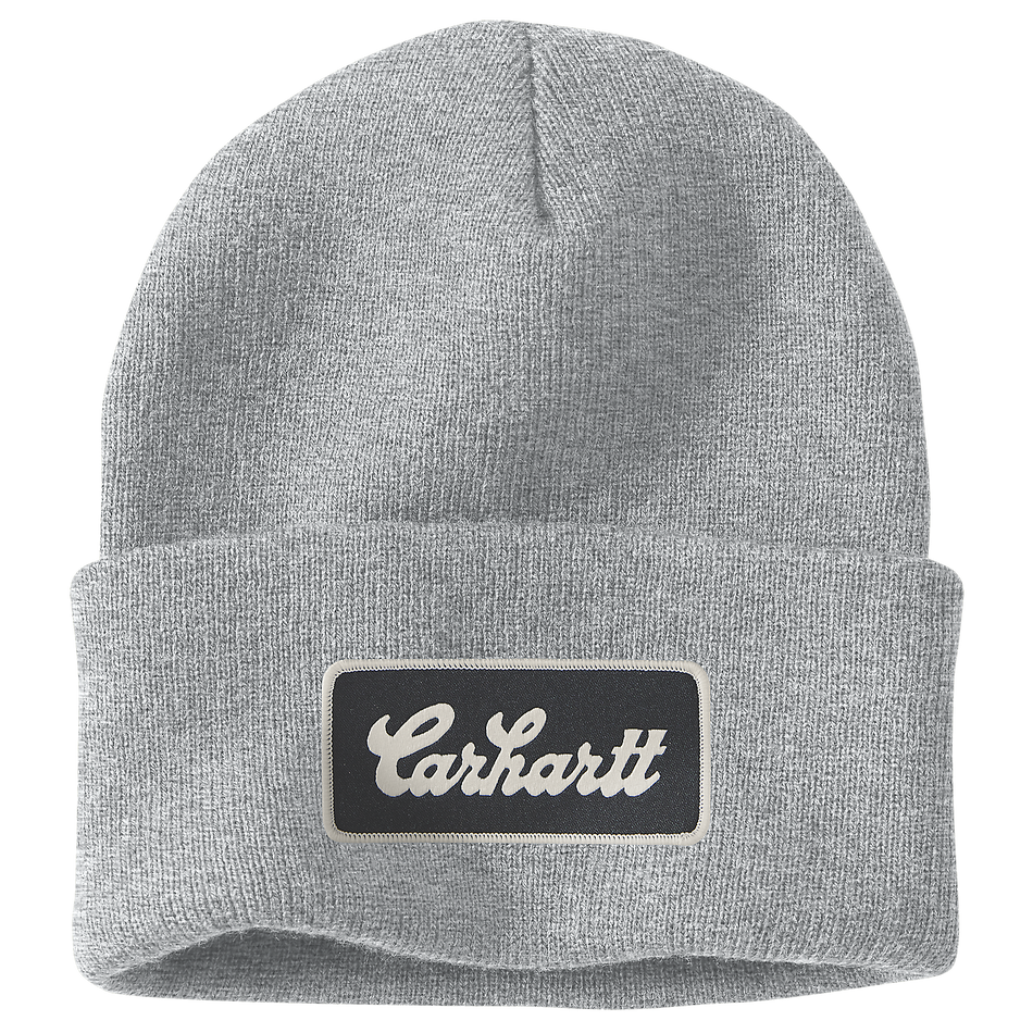 Cuffed Script Beanie - 107007 Heather Grey