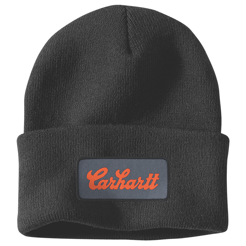 Cuffed Script Beanie - 107007 Black