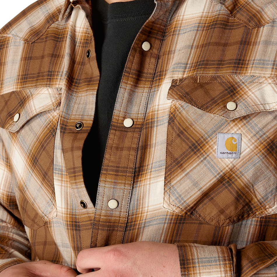 Montana Relaxed fit western shirt - 107016 - Carhartt Brown