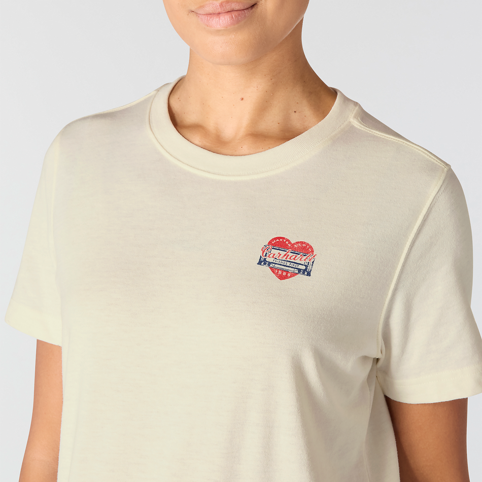 Irvine Relaxed Heritage Heart T-Shirt -107534 eggshell