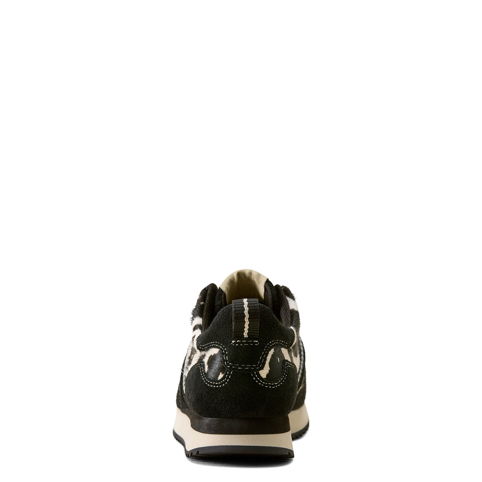 Ariat New Ranch Runner Trainer - 10080386 BLACK SUEDE BLACK AND WHITE HAIR ON