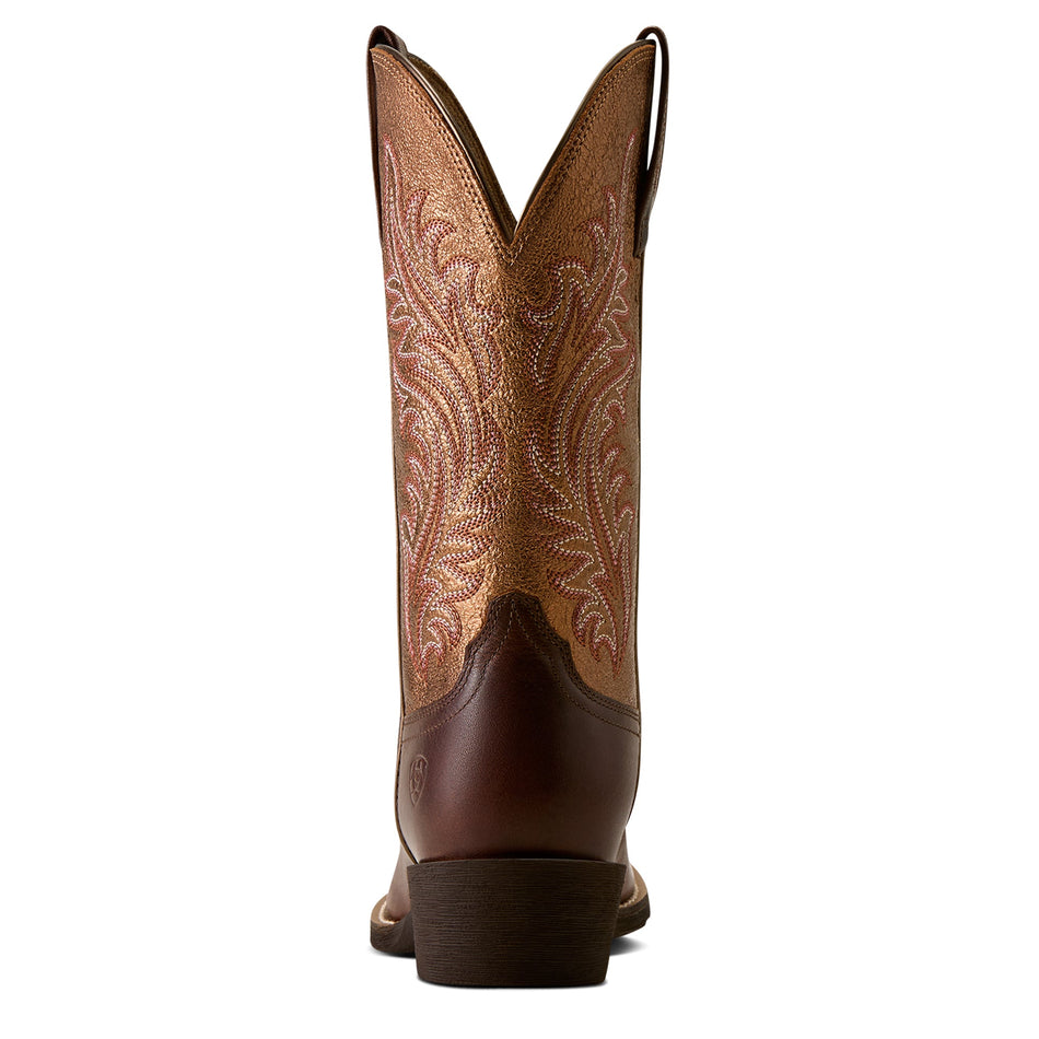 Round Up Narrow Cutter Toe Western Boot - 10080406 ESPRESSO COPPER RIDGE