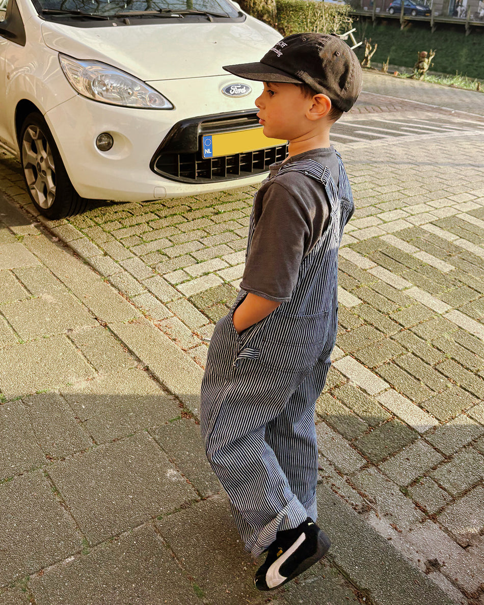 Key Kid Size Coverall Blue Striped