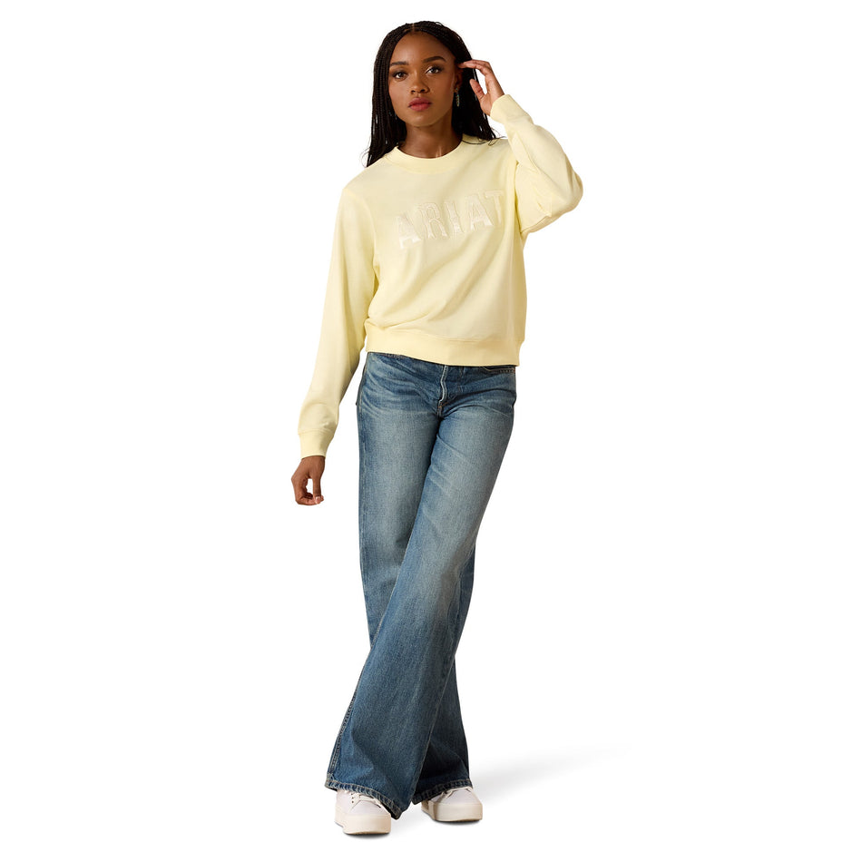Womens Essential Crew Sweatshirt Pear - 10071634