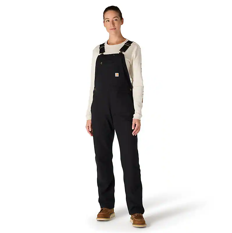 Carhartt Women's Loose fit canvas bib overall - black - 106001