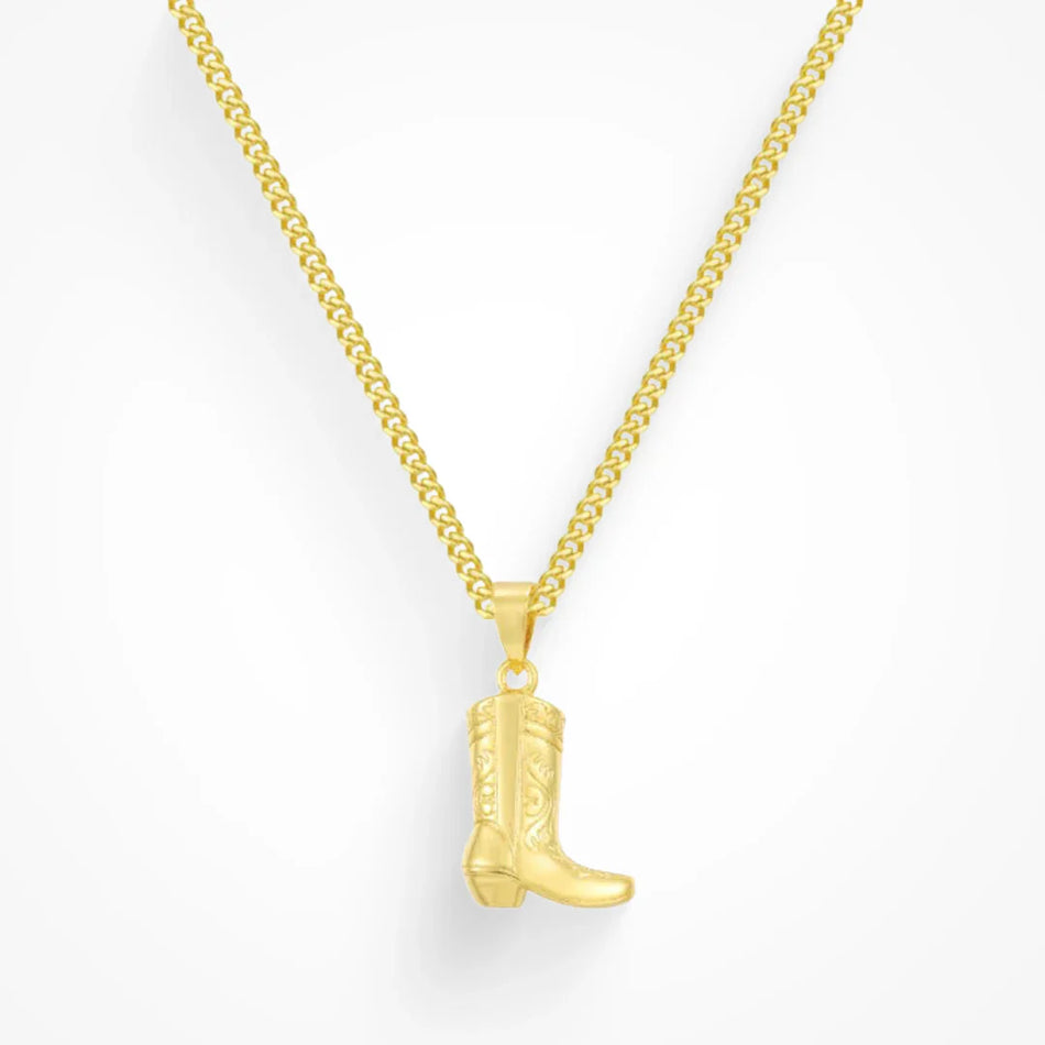 Cowboy Boot Necklace Gold/Silver