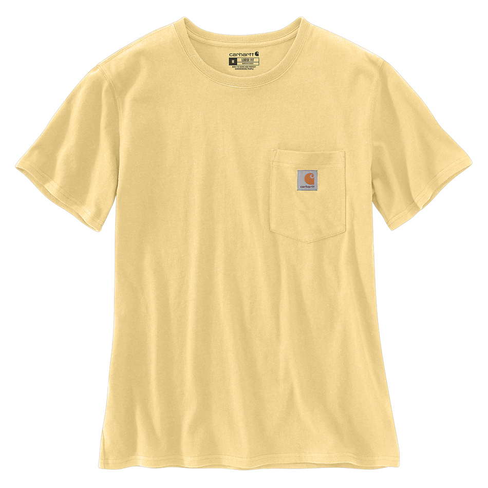 Carhartt Women's Pocket S/S T-shirt K87 - Y24 Pale sun 103067