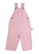 Schlüsselbabygröße Overall rosa gestreift
